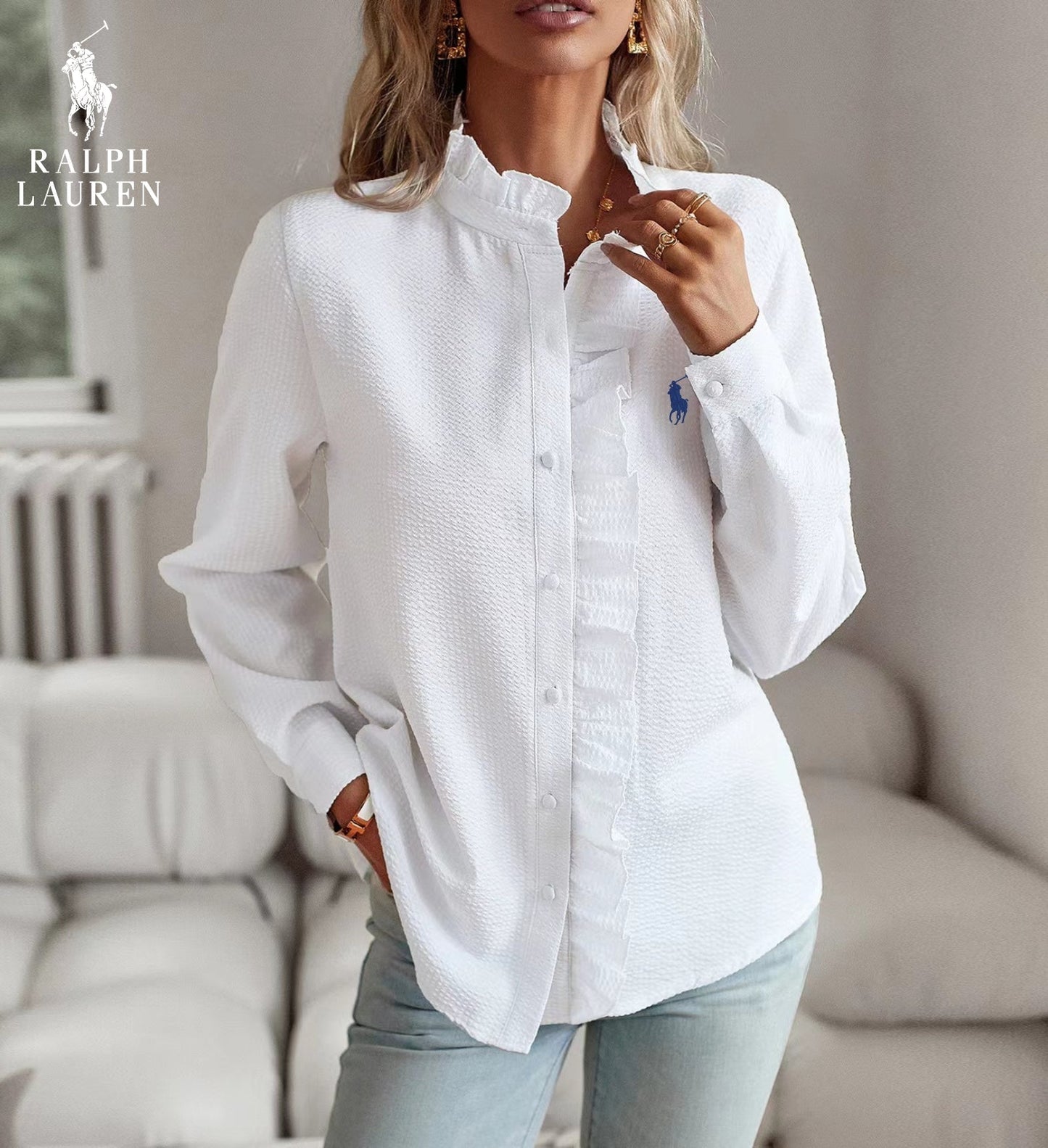 RL™ Women Premium Ruffle Casual Shirt